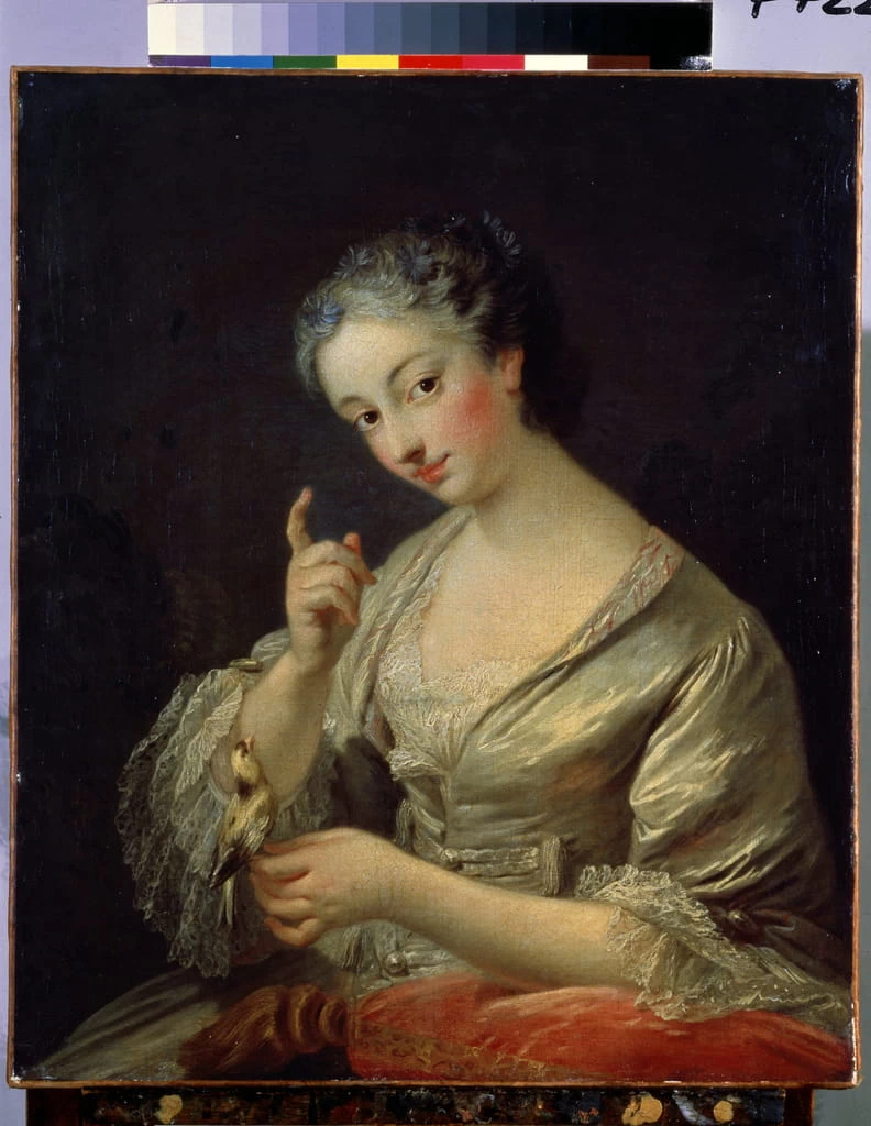 Ritratto di donna con un uccello - Museum der Eremitage, St. Petersburg